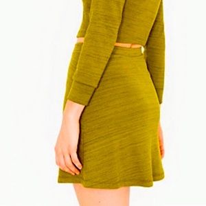 American Apparel A-Line Skater Skirt Army Green